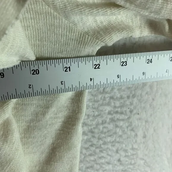 Anthropologie Pilcro Women's Ruffle Front Ivory Pullover Knit Sweater Size Small - Picture 3 of 10